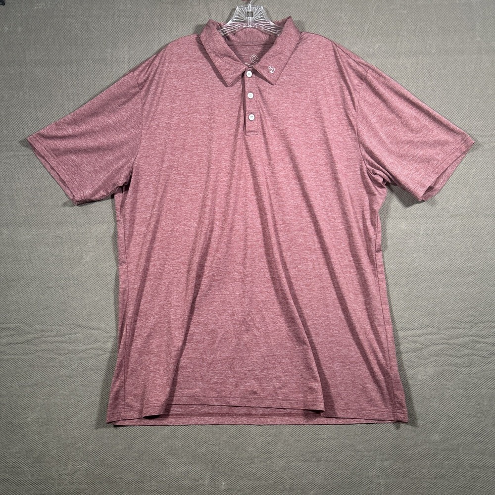Swannies Golf Polo Shirt Mens 2XL Red Lightweight Stretch Performance